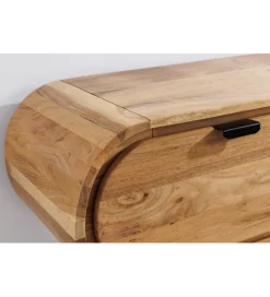 Stolik pod TV wiszący ORGANIC 160 cm drewno akacja