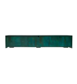 Stolik pod TV wiszący SWEET GOLDEN SUNSET 160 cm drewno mango turkusowy