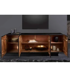 Stolik pod TV wiszący SWEET GOLDEN SUNSET 177 cm drewno mango