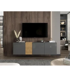 Stolik pod TV wiszący VANTA 160 cm antracytowy