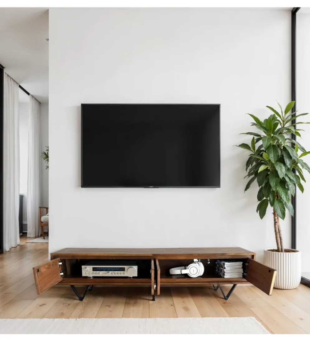Stolik pod TV WOHNLING 160 cm drewno sheesham