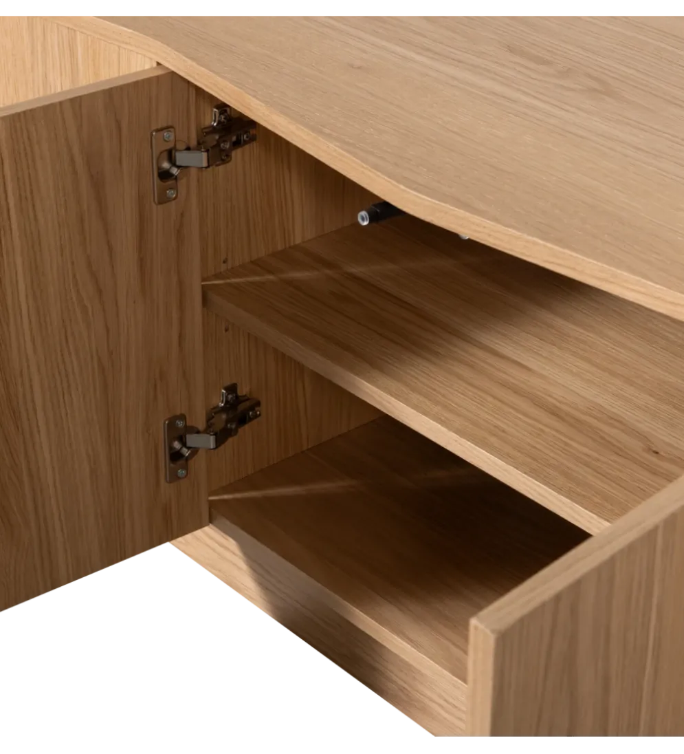 Stolik pod TV ZUMA 200 cm drewno dębu naturalna