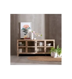 Stolik TV Witryna Iron Craft II160 cm drewno mango