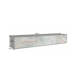 Stolik wiszący pod TV MONTANAS 160 cm drewno akacja
