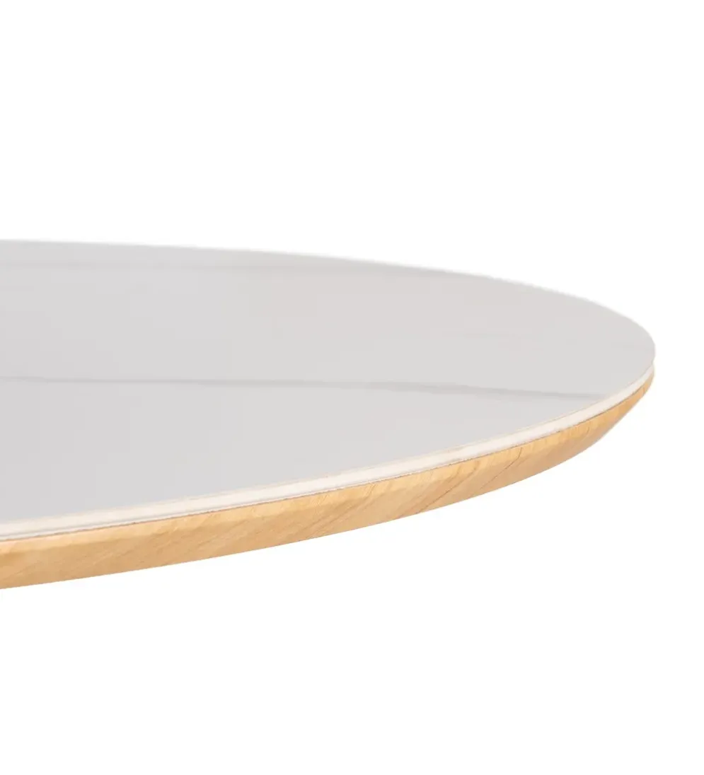 Stół QUFEK 180 cm naturalny blat ceramika