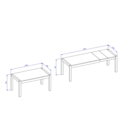 Stół Rozkładany AKTIV 160 cm - 240 cm w optyce dąb Taurus