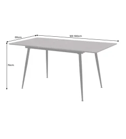 Stół rozkładany APARTMENT od 120 do 160 cm szary