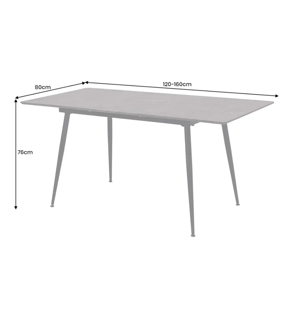 Stół rozkładany APARTMENT od 120 do 160 cm szary