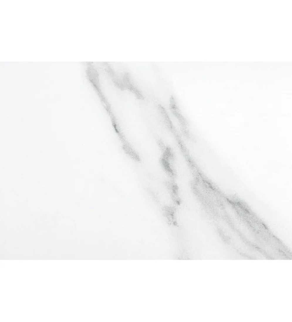 Stół rozkładany ARKANSAS 160 cm - 200 cm ceramika w optyce białego marmuru