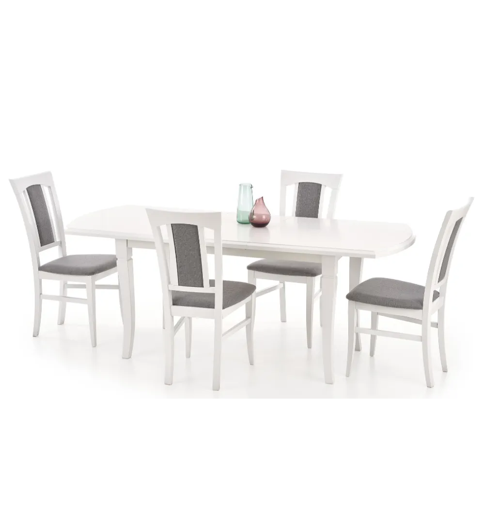 Stół rozkładany FRYDERYK 160 cm - 240 cm biały