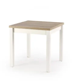 Stół rozkładany GRACJAN 80 cm - 160 cm w kolorze dąb sonoma z kolorem białym
