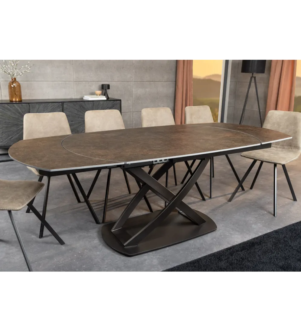 Stół rozkładany INCEPTION od 130 do 190 cm ceramiczny blat