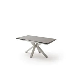 Stół rozkładany NAGANO 160 cm - 200 cm - 240 cm ceramika antracytowy srebrne nogi