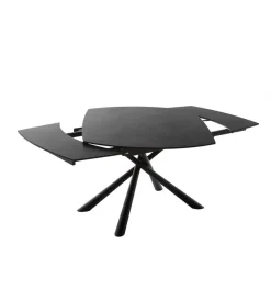 Stół Rozkładany NICOSIA 130 Cm - 190 Cm Ceramika antracyt