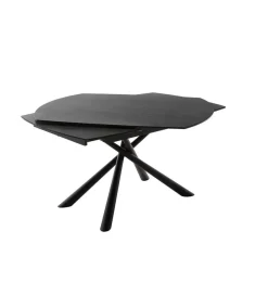 Stół Rozkładany NICOSIA 130 Cm - 190 Cm Ceramika antracyt