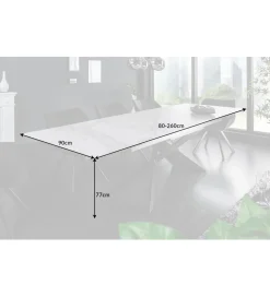 Stół rozkładany ONTARIO Euphoria 180 cm - 220 cm - 260 cm ceramika w optyce marmuru