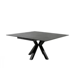 Stół rozkładany PALLINI 150 cm x 90 cm - 120 cm - 150 cm ceramika antracytowy