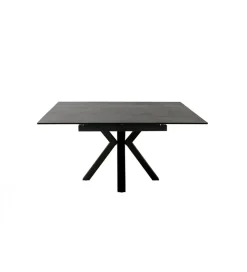 Stół rozkładany PALLINI 150 cm x 90 cm - 120 cm - 150 cm ceramika antracytowy