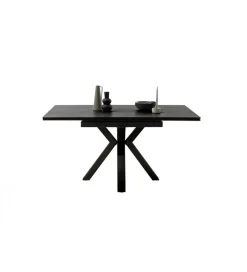 Stół rozkładany PALLINI 150 cm x 90 cm - 120 cm - 150 cm ceramika antracytowy