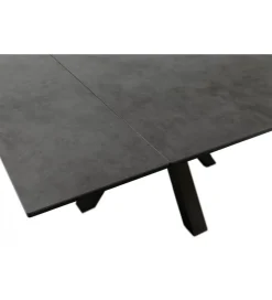 Stół rozkładany PALLINI 150 cm x 90 cm - 120 cm - 150 cm ceramika antracytowy