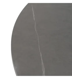 Stół rozkładany PATARASO 120 cm ceramika szara nogi czarne