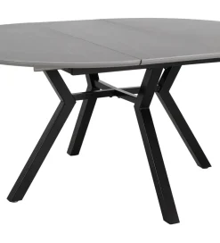 Stół rozkładany PATARASO 120 cm ceramika szara nogi czarne