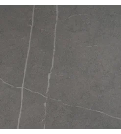 Stół rozkładany PATARASO 120 cm ceramika szara nogi czarne