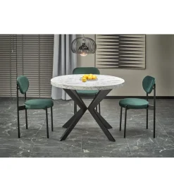 Stół rozkładany PERONI II 100 cm - 250 cm w optyce białego marmuru