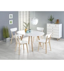 Stół rozkładany RUBEN 102 cm - 142 cm w kolorze białym