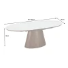 Stół rozkładany UNIQUE od 160 do 200 cm naturalny ceramiczny blat