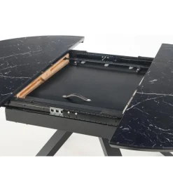 Stół rozkładany VERTIGO 130 cm - 180 cm w optyce czarnego marmuru