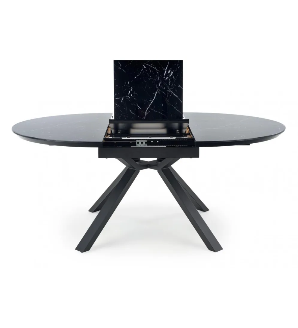 Stół rozkładany VERTIGO 130 cm - 180 cm w optyce czarnego marmuru