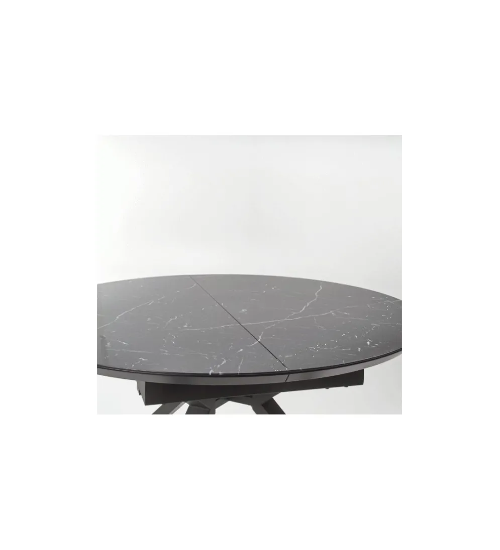 Stół rozkładany VERTIGO 130 cm - 180 cm w optyce czarnego marmuru