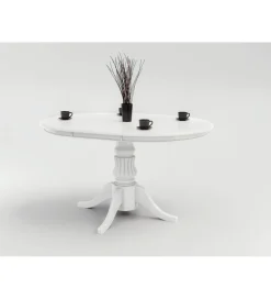 Stół rozkładany WILLIAM 90 cm - 124 cm biały