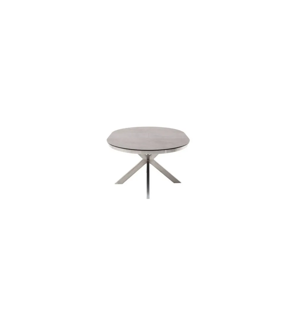 Stół rozkładany WINNIPEG 120 cm - 160 cm antracytowo srebrny