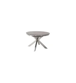Stół rozkładany WINNIPEG 120 cm - 160 cm antracytowo srebrny