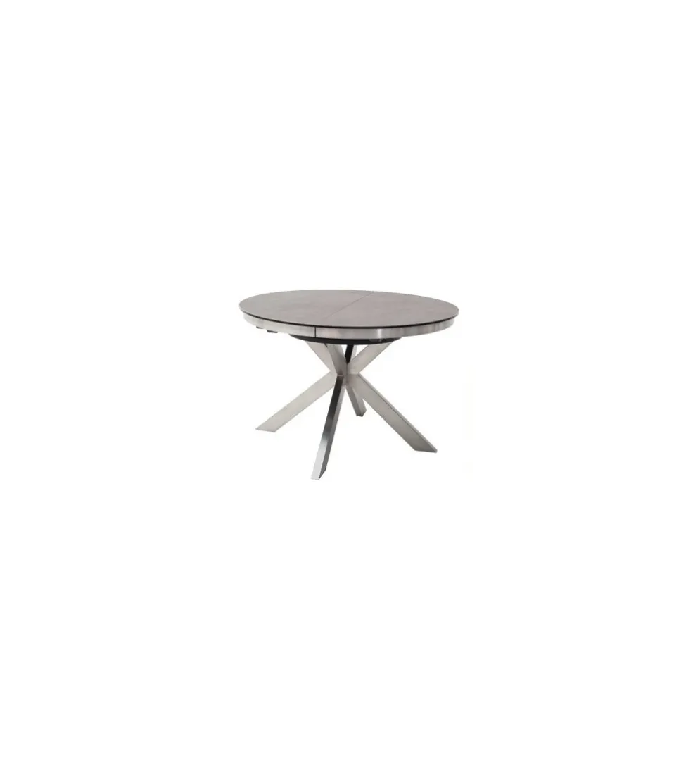 Stół rozkładany WINNIPEG 120 cm - 160 cm antracytowo srebrny