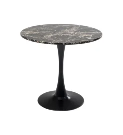 Stół SCHICKERIA 80 cm efekt czarnego marmuru