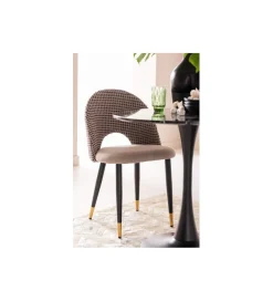 Stół SCHICKERIA 80 cm efekt czarnego marmuru