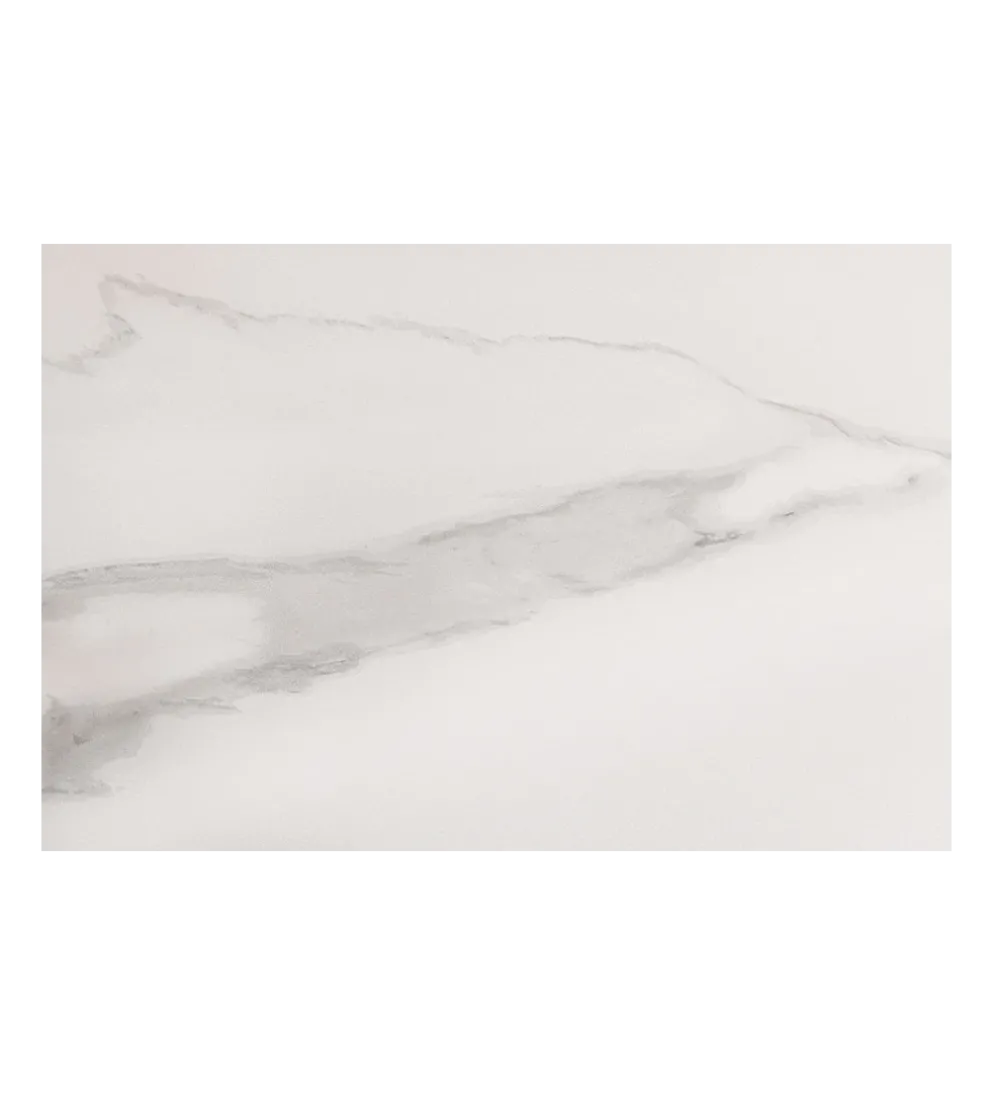 Stół SIGNATURE 135 cm okrągły blat ceramika w optyce białego marmuru