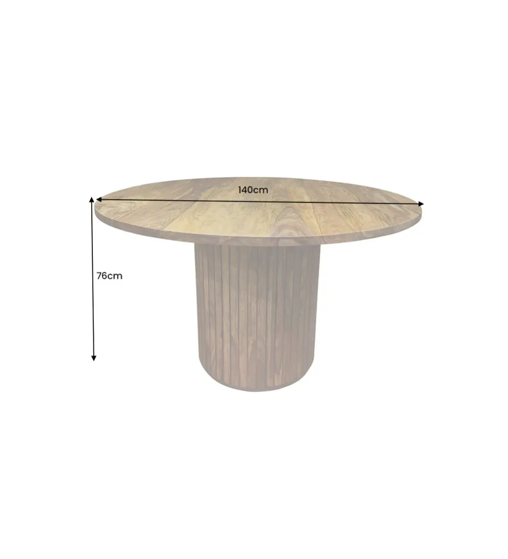 Stół TRES CHIC 140 cm drewno sheesham naturalny