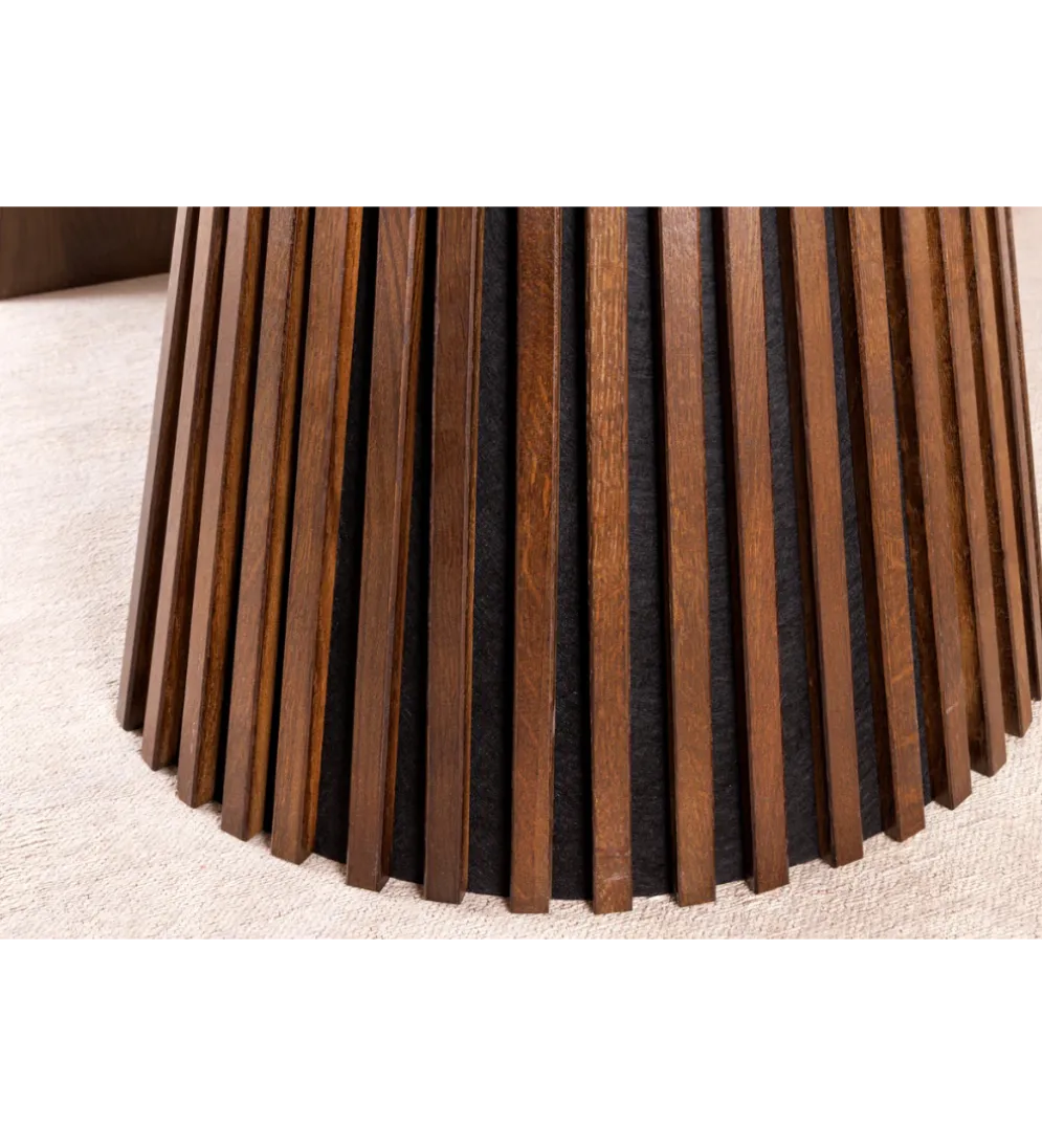 Stół VALHALLA WOOD okrągły 120-160-200cm rozkładany dąb ciemny