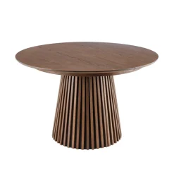 Stół VALHALLA WOOD okrągły 120-160-200cm rozkładany dąb ciemny