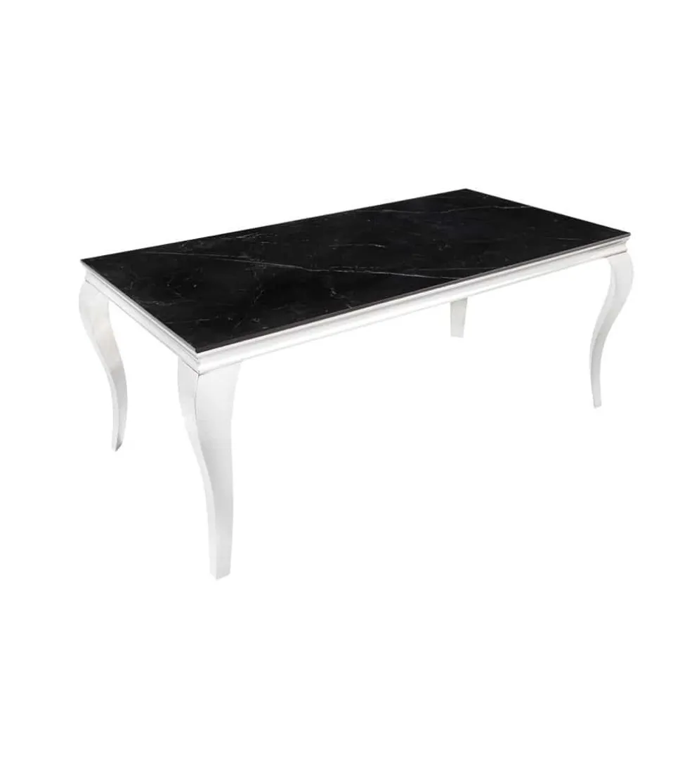 Stół VENETO Modern Barock 180 cm w optyce czarnego marmuru