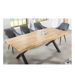 Stół WILD 180 cm nogi X wygląd naturalnego dębu