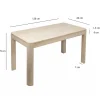 Stół WOHNLING 120 cm drewno mango białe wykończenie