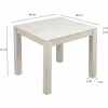 Stół WOHNLING 80 cm drewno mango białe wykończenie