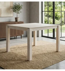 Stół WOHNLING 80 cm drewno mango białe wykończenie