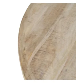 Stół WORNMIN 120 cm drewno mango przecierana biel