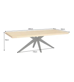 Stół ZEZUS 240 cm kolor naturalnego dębu